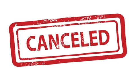 Canceled Red Rubber Stamp Stock Vector Illustration Of Cancellation