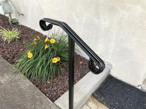 Single Post ornamental hand rail 1 or 2 step railing for ...