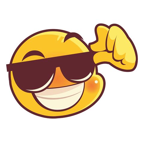 Funny Emoji Wearing Sunglasses Emoticon Face Expression Social Media