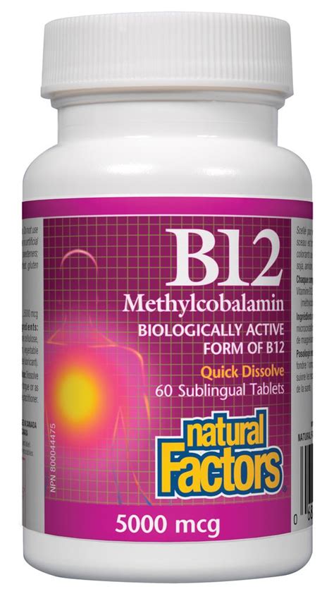Multivitamin/mineral supplements typically contain vitamin b12 at doses ranging from 5 to 25 mcg. Natural Factors Vitamin B12 Methylcobalamin 5000mcg 60 ...