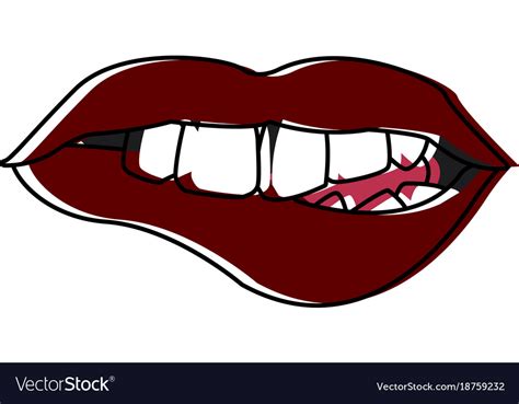 Sexy Lips Cartoon Royalty Free Vector Image VectorStock