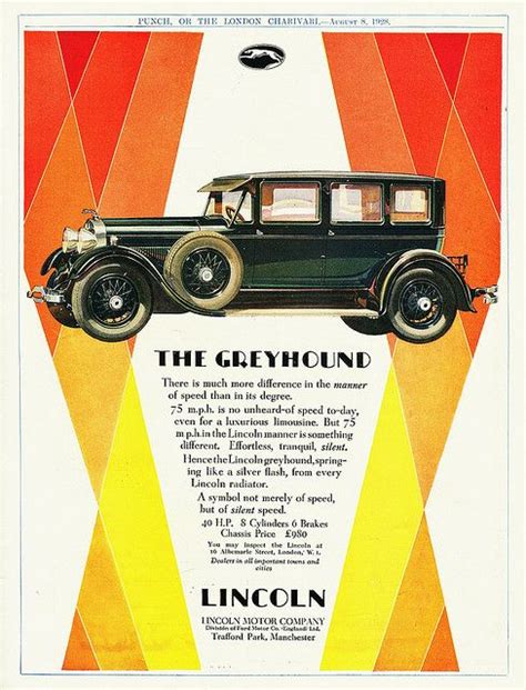 1928 Lincoln 7 Passenger Limousine Ad England By Aldenjewell Via