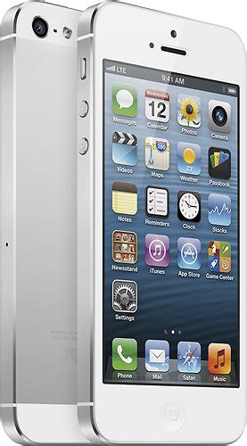 Apple Iphone 5 With 16gb Memory Mobile Phone White Md655lla Best Buy