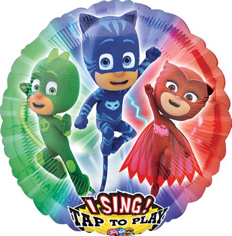 Singing Pj Masks Foil Balloon For Birthday Party Helium Inflation