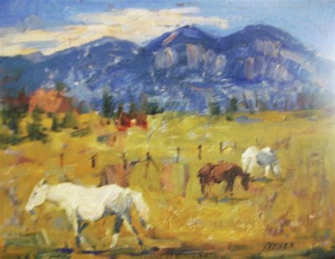Horses Graze Painting By Onyx Gallery Of Kemper Coley Fine Art Pixels
