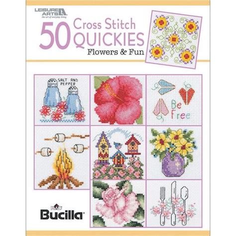 Leisure Arts Cross Stitch Patterns 50 Cross Stitch Quickies Flowers