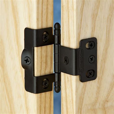 These are quite common, even rockler has them. Ball-Tip Full Back-to-Back Wrap-Around Inset Hinges ...