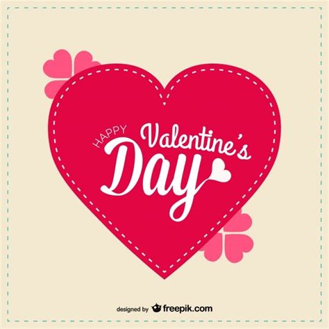 Corazón Rojo De Amor Para Saludo De San Valentín Vector Gratis