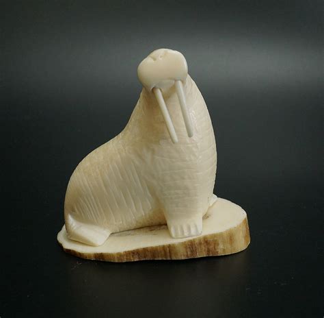 Carl Oxereok Carved Ivory Walrus Eskimo Art Home And Away Gallery