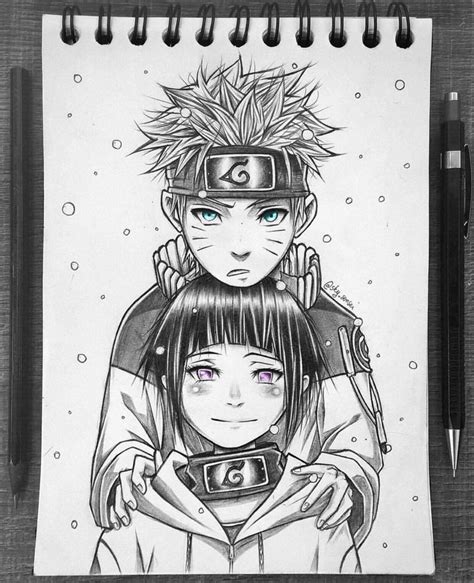 Naruto And Hinata Drawing Image Drawing Skill