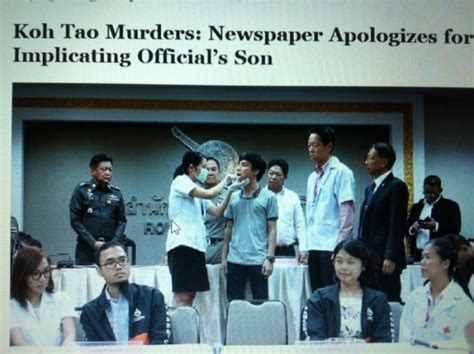 Koh Tao Mord Zeitung Entschuldigt Sich öffentlich Thailand