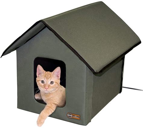 Waterproof and insulated outdoor cat houses & shelters. Heated Cat House For Outdoor Cats Winter Weather Shelter ...