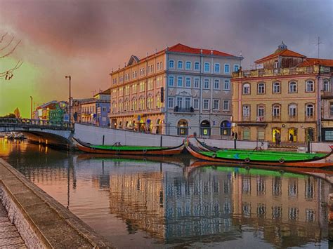 Aveiro Canal Sunset Mostly True