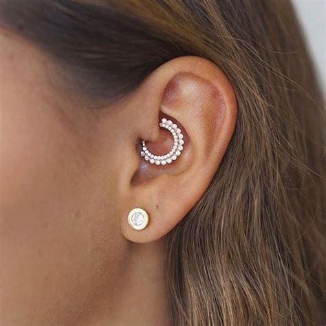 Another Dazzling Daith Piercing Featuring The Cubic Zirconia Apsara