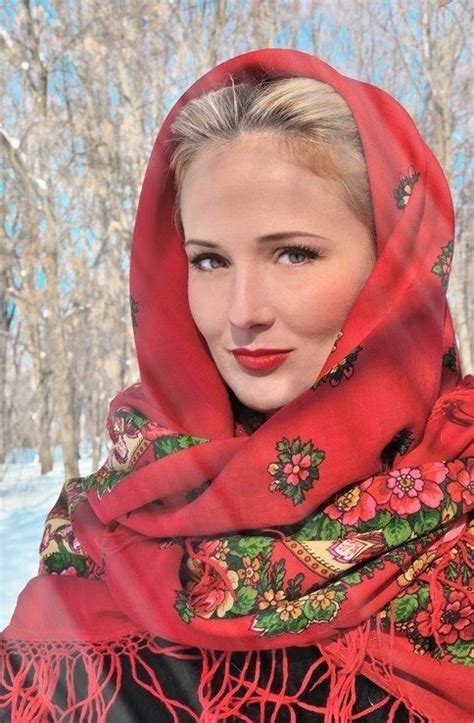 a beautiful girl in russian pavlovsky posad shawl folk beauty russian shawl beautiful