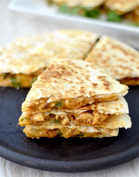 Remove the tortillas from the pan, add cheese to half of each tortilla and fold in half. Best Chicken Quesadilla Recipe - JoyFoodSunshine