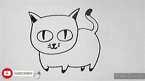 Cara Menggambar Kucing How To Draw Cat Easy Youtube