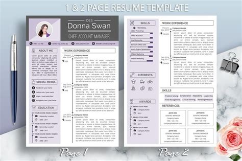 They are ready to use. Manager Resume CV Template for Word, Financial clerks ...