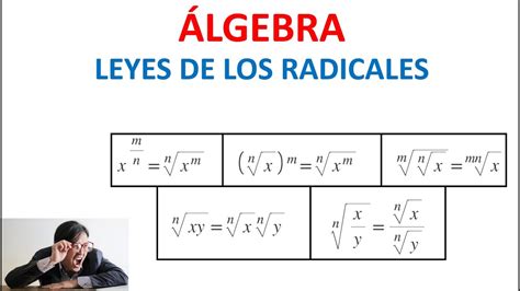 102 Álgebra Leyes De Los Radicales Youtube