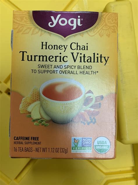 Pack Yogi Tea Honey Chai Turmeric Vitality Tea Bags Oz