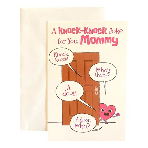 Mothers Day Greeting Card A Knock Knock Joke For You Mommy Knock