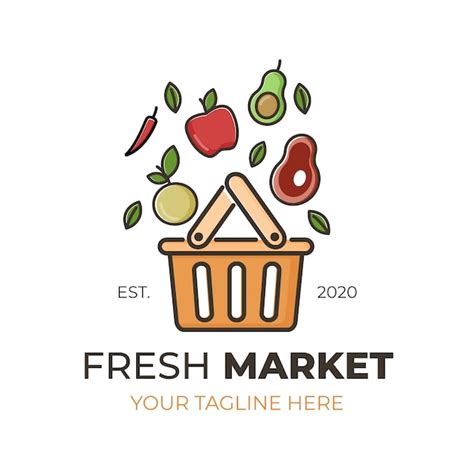 Market Logo Collection Template Concept Free Vector