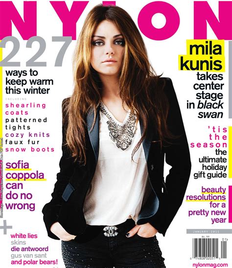 Mila Kunis Covers Nylon Magazine January 2011 Fashion