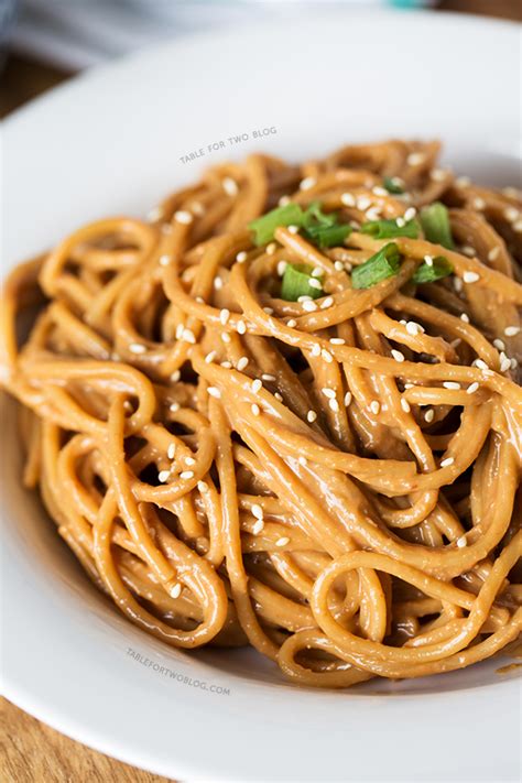 Cold Spicy Peanut Sesame Noodles Table For Two By Julie
