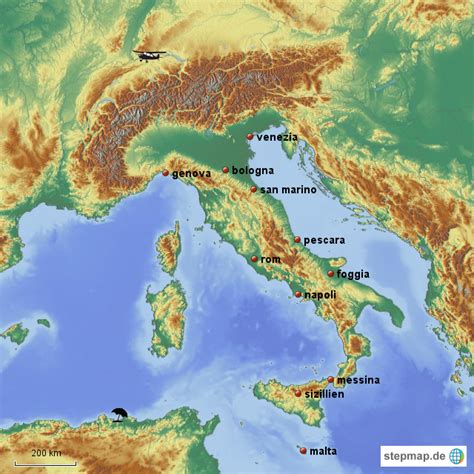 Stepmap Italien Landkarte Für Deutschland