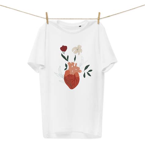 Camiseta Flores Corazón Ropa Para Mujer Camiseta Floral Etsy
