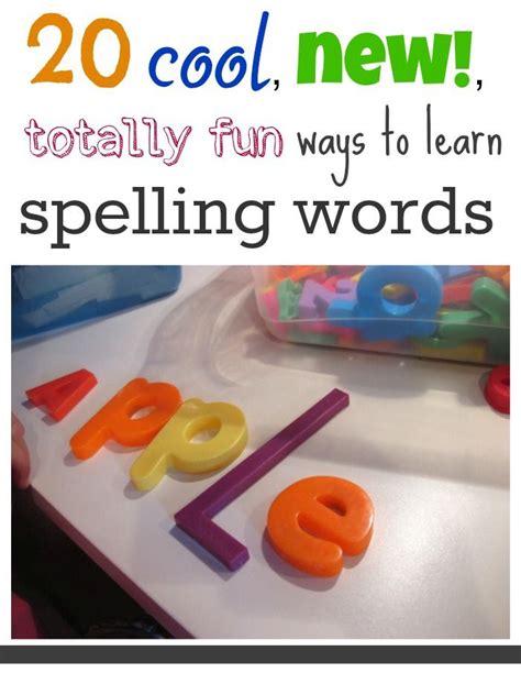 20 Fun Ways To Learn Spelling Words Learn To Spell