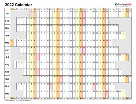 Monthly Calendar Excel