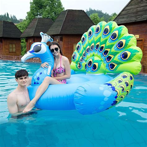 Joyin Giant Inflatable Peacock Pool Float Fun Beach Floaties Swim Party Toys Floats And Rafts