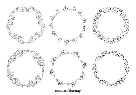 Set Of Simple Decorative Frames Vector Illustration Stock Vector 057
