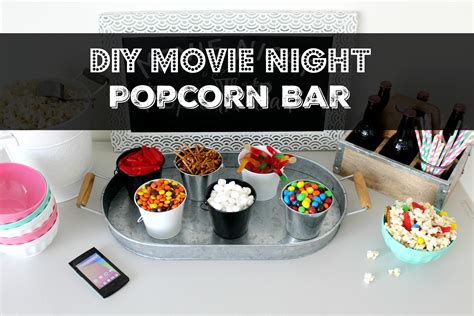 Diy Movie Night Popcorn Bar My Plot Of Sunshine