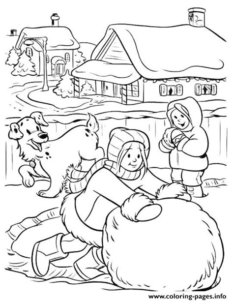 Big Snowball Winter S For Girls 04cd Coloring Pages Printable