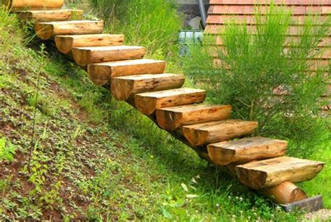 Since we have 12 stairs on this sample staircase, we will divide them in half and have six before the landing and six after. Steep Hill Stairs Idea | Wooden garden, Outdoor decor, Stairs