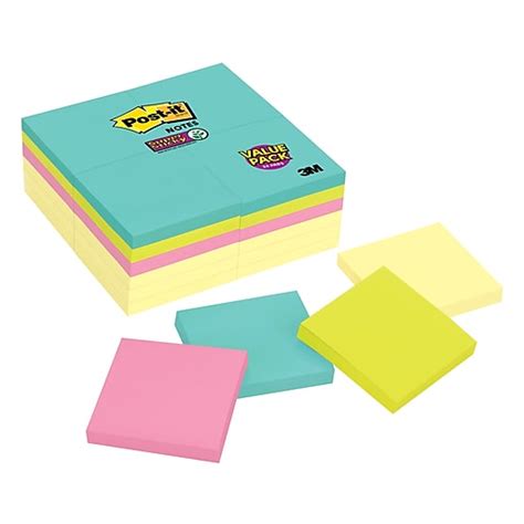 Post It Super Sticky Notes 3 X 3 Miami Collection 90 Sheetspad