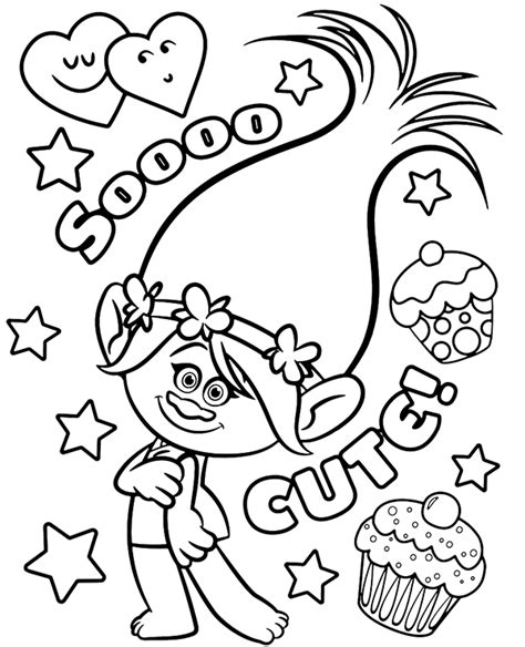 All images found here are believed to be in the public domain. Trolls coloring page Poppy - Topcoloringpages.net