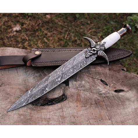 Damascus Dagger Bk0209 Black Forge Knives Touch Of Modern