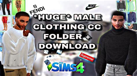 Huge 500 Items Sims 4 Male Cc Folderdownload Youtube