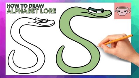 How To Draw Alphabet Lore Letter S Cute Easy Step By Step Drawing