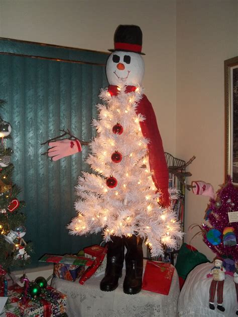 Snowman Christmas Tree With My White Tree From Rosie For Next Year