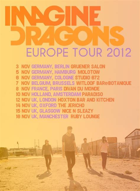 Imagine Dragons European Poster Silversun Pickups Fire Breather Music