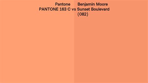 Pantone 163 C Vs Benjamin Moore Sunset Boulevard 082 Side By Side