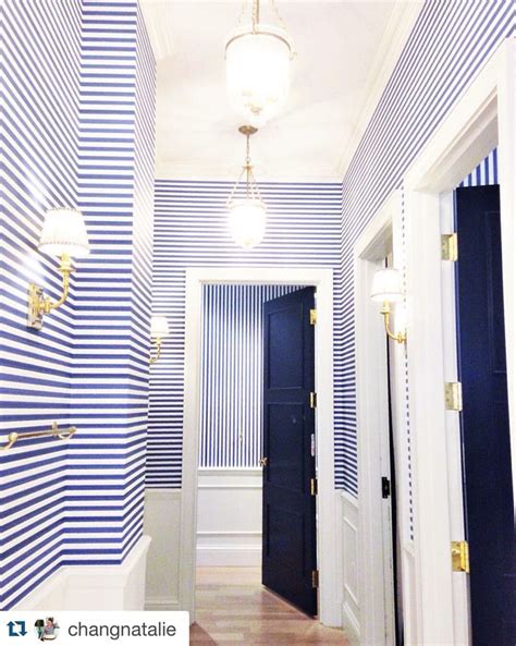 Extraordinary Hallway With Inknavy Horizontal Striped