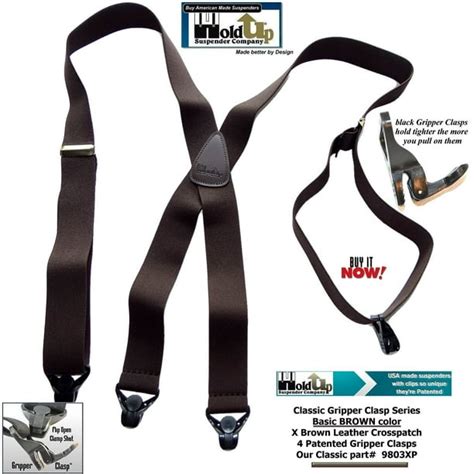 Holdup Suspender Holdup Brand Basic Brown X Back Classic Series