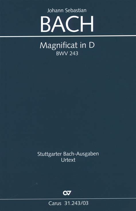 Bach Magnificat In D Major Bwv 243 Ficks Music