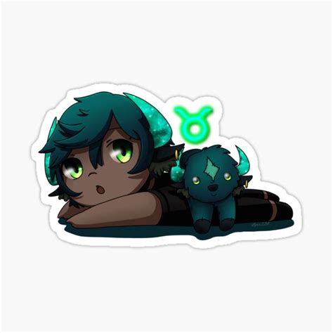 Chibi Taurus No Big Sticker For Sale By Lyra224 Redbubble