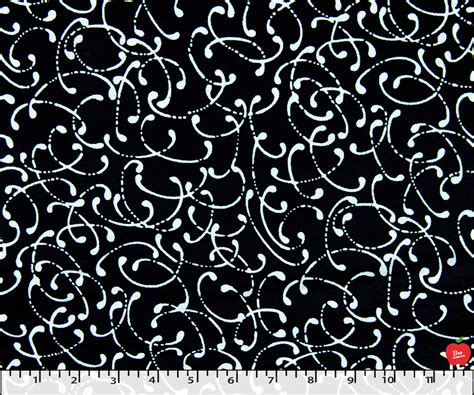 Swirl Cotton Fabric 100 Cottom Quilting Fabric Cotton Etsy Black